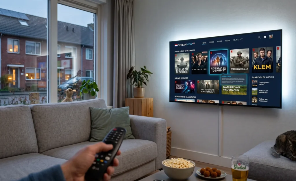 iptv abonnement Streaming interface met films_series naast elkaar, Netflix iptv nederland in premium dutch iptv aanbieder