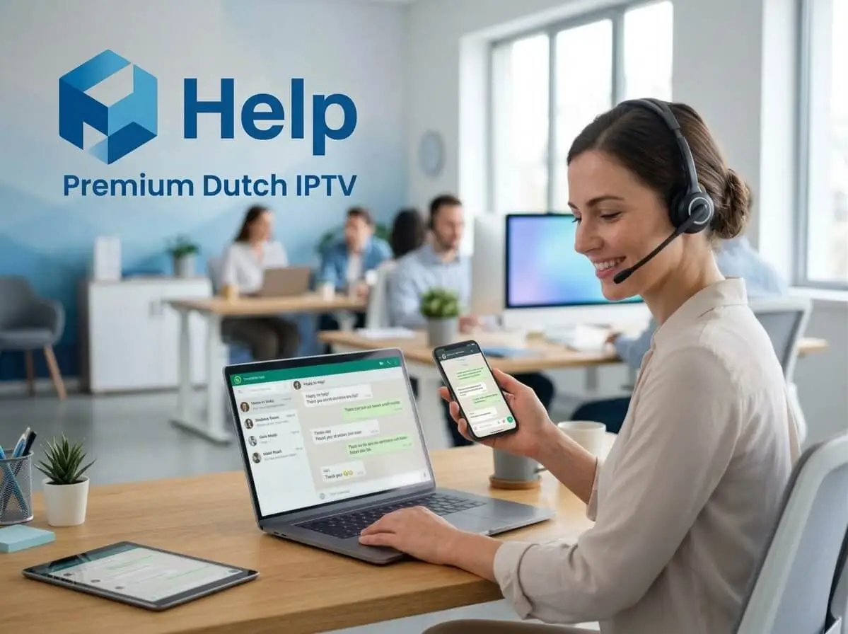 Klantenservice van Premium Dutch IPTV helpt via WhatsApp bij vragen over het 6 maanden IPTV abonnement